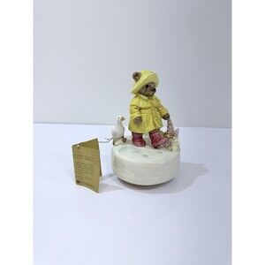 Otagiri Japan Paddington Bear Music Box *Singin In The Rain* With Tag
